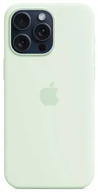 Чехол для iPhone 15 Pro Silicone Case with MagSafe Soft Mint