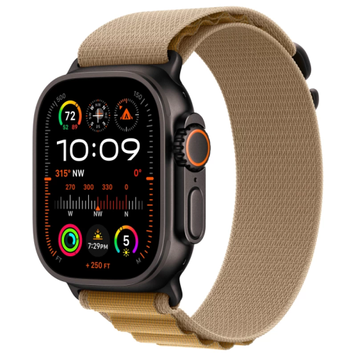 Часы Apple watch Ultra 2 2024 49mm Black Titanium Case Alpine Loop Tan S