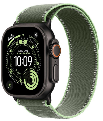 Часы Apple Watch Ultra 3 2025 49mm Black Titanium Case Trail Loop Green/Neon S/M