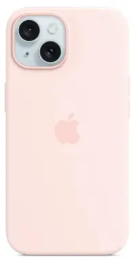 Чехол для iPhone 15 Plus Silicone Case with MagSafe Light Pink