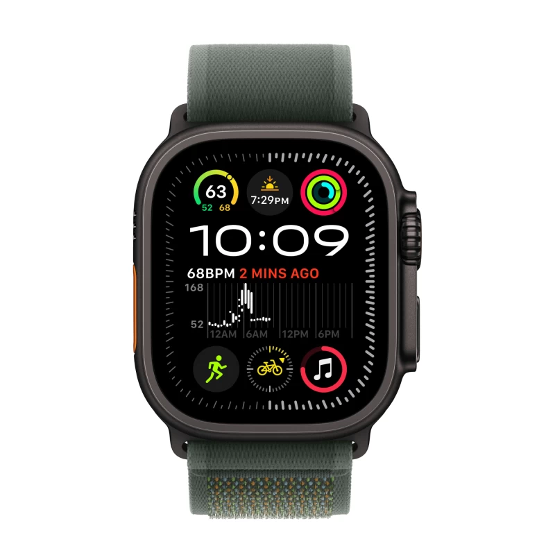 Часы Apple watch Ultra 2 2024 49mm Black Titanium Case Trail Loop Green S/M