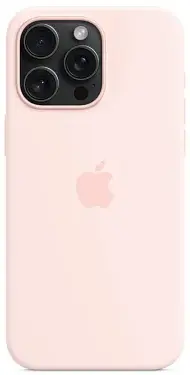 Чехол для iPhone 15 Pro Max Silicone Case with MagSafe Light Pink