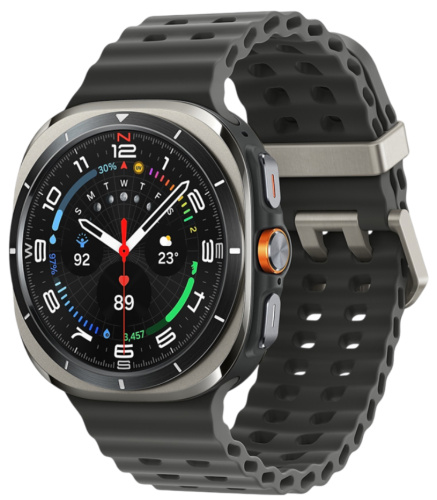 Часы Samsung Galaxy Watch Ultra 47mm LTE Titanium Silver Marine Band Black (2025)