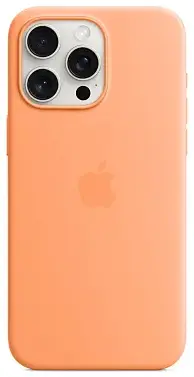 Чехол для iPhone 15 Pro Max Silicone Case with MagSafe Orange Sorbet