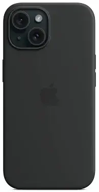 Чехол для iPhone 15 Plus Silicone Case with MagSafe Black