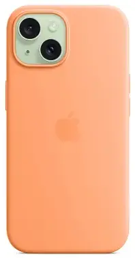 Чехол для iPhone 15 Silicone Case with MagSafe Orange Sorbet
