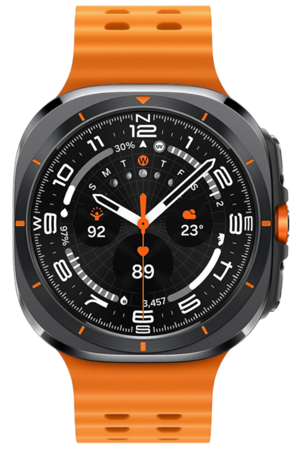 Часы Samsung Galaxy Watch Ultra 47mm LTE Titanium Gray Marine Band Orange (2025)