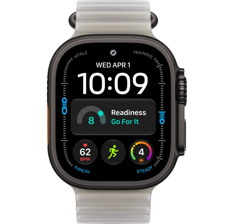 Часы Apple Watch Ultra 4 49mm Black Titanium Case Ocean Band Translucent Gray