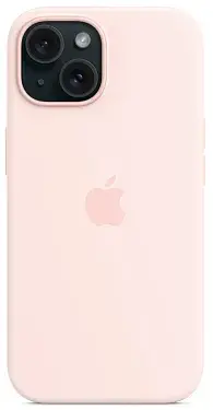 Чехол для iPhone 15 Silicone Case with MagSafe Light Pink