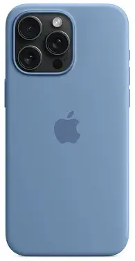 Чехол для iPhone 15 Pro Max Silicone Case with MagSafe Winter Blue