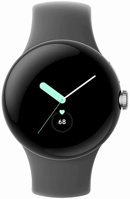 Часы Google Pixel Watch Polished Silver Case/Charcoal