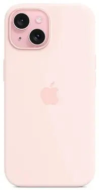 Чехол для iPhone 15 Silicone Case with MagSafe Light Pink