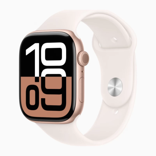 Часы Apple Watch Series 10 42mm Rose Gold Aluminium Case Sport Band Starlight S/M