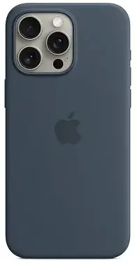 Чехол для iPhone 15 Pro Max Silicone Case with MagSafe Storm Blue